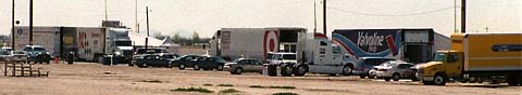 Ganassi, Walker, and Newman-Haas truck in the Desert