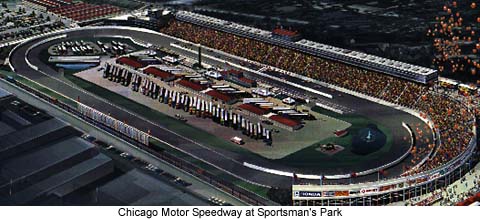 the track configured for auto racing