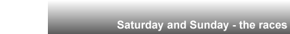Saturday and Sunday - the races