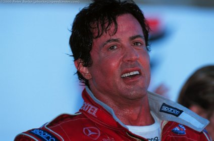 Rocky as a racecar driver
